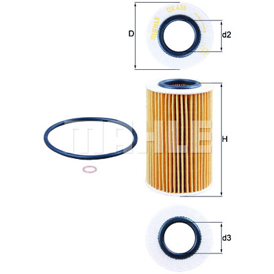 Filtro olio MAHLE ORIGINAL OX 436D