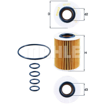 Filtro olio MAHLE ORIGINAL OX 437D