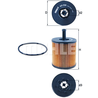 Filtro olio MAHLE ORIGINAL OX 556D