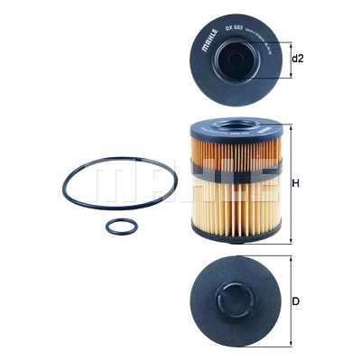 Filtro olio MAHLE ORIGINAL OX 563D