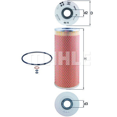 Filtro olio MAHLE ORIGINAL OX 72D