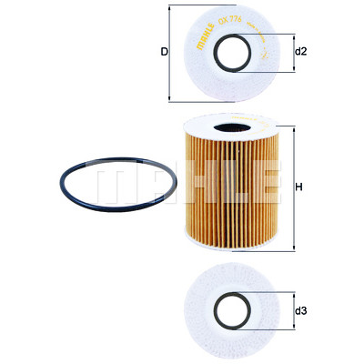 Filtro olio MAHLE ORIGINAL OX 776D