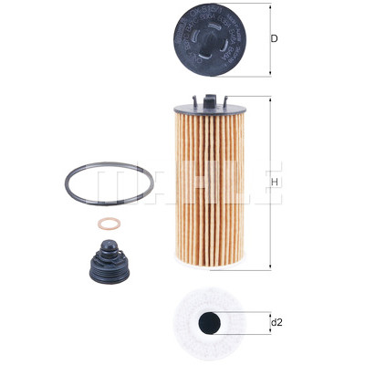 Filtro olio MAHLE ORIGINAL OX 815/1D