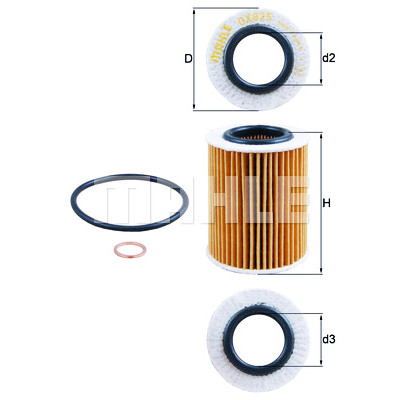 Filtro olio MAHLE ORIGINAL OX 825D