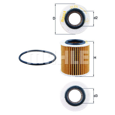 Filtro olio MAHLE ORIGINAL OX 834D