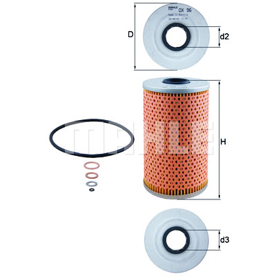 Filtro olio MAHLE ORIGINAL OX 96D