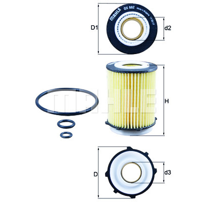 Filtro olio MAHLE ORIGINAL OX 982D