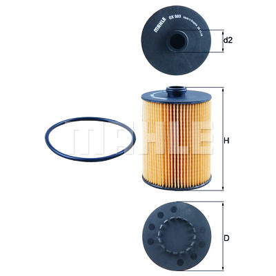 Filtro olio MAHLE ORIGINAL OX 983D