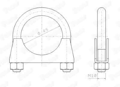 Pezzo per fissaggio, Imp. gas scarico