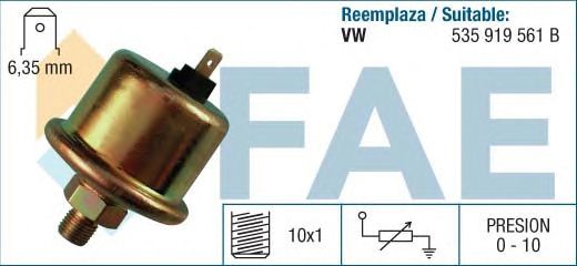 Sensor, presión de aceite