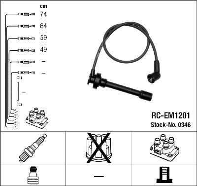 Kit cavi accensione NGK 0346