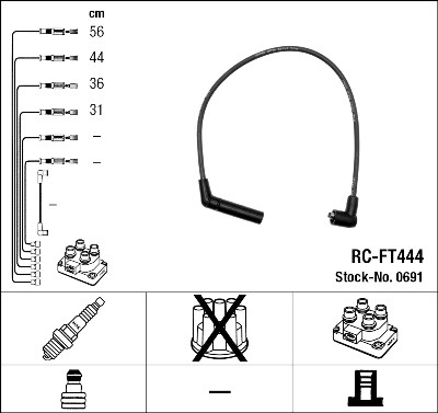Set cavi di accensione NGK 691