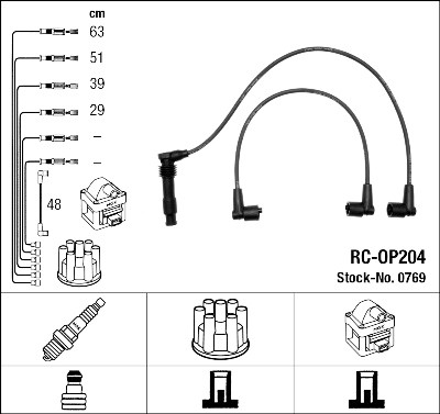 Set cavi di accensione NGK 769