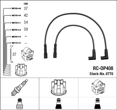 Kit cavi accensione NGK 0778