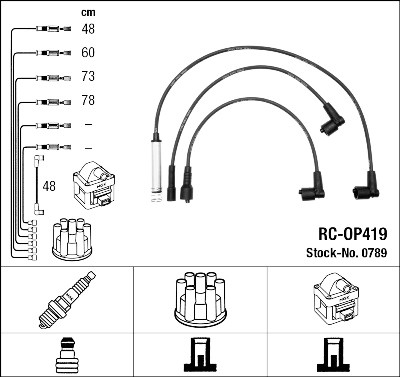 Kit cavi accensione NGK 0789