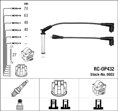 Kit cavi accensione NGK 0802