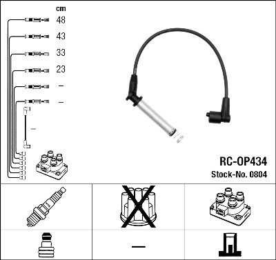 Kit cavi accensione NGK 0804