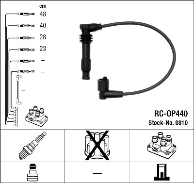 Set cavi di accensione NGK 810