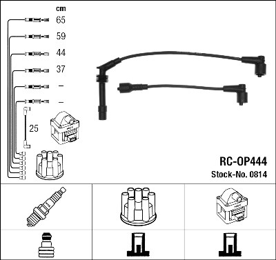 Kit cavi accensione NGK 0814