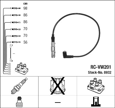 Kit cavi accensione NGK 0932
