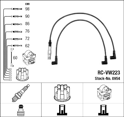 Kit cavi accensione NGK 0954