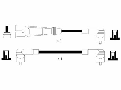 Kit cavi accensione NGK 0964