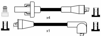 Set cavi di accensione NGK 2587