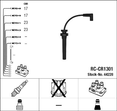 Set cavi di accensione NGK 44228