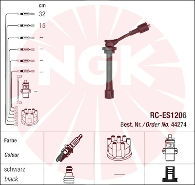 Set cavi di accensione NGK 44274