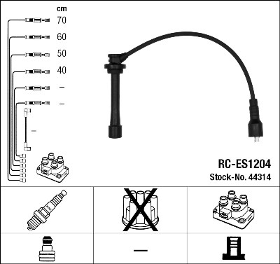 Set cavi di accensione NGK 44314