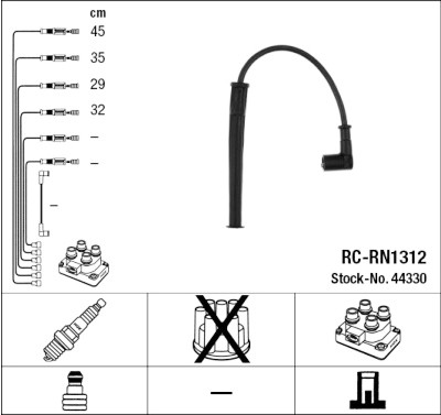 Kit cavi accensione NGK 44330