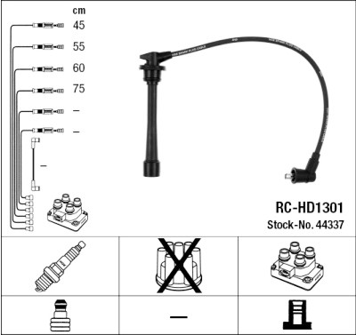 Set cavi di accensione NGK 44337