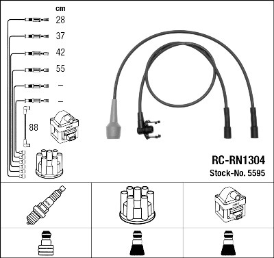 Kit cavi accensione NGK 5595