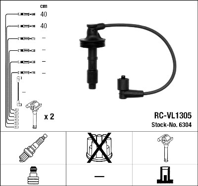 Set cavi di accensione NGK 6304