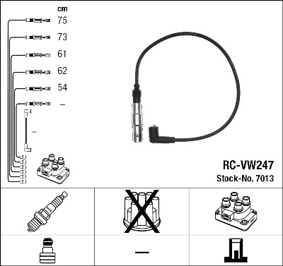 Kit cavi accensione NGK 7013