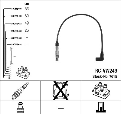 Set cavi di accensione NGK 7015