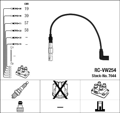 Set cavi di accensione NGK 7044