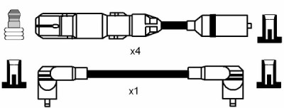 Kit cavi accensione NGK 7318