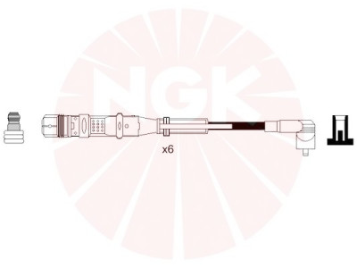 Kit cavi accensione NGK 7358