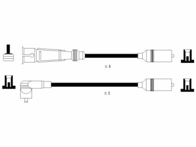 Set cavi di accensione NGK 7363
