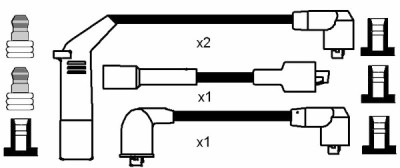Set cavi di accensione NGK 7367