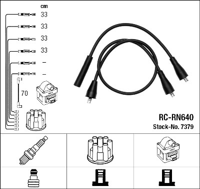 Set cavi di accensione NGK 7379