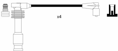 Kit cavi accensione NGK 8458
