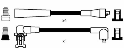 Set cavi di accensione NGK 8487