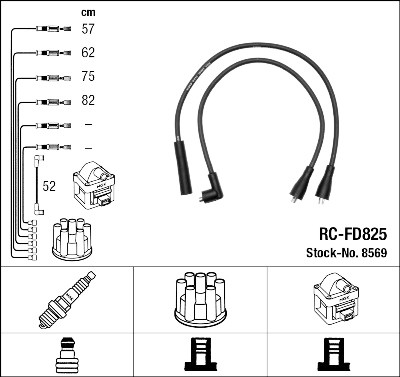 Kit cavi accensione NGK 8569