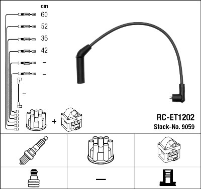 Kit cavi accensione NGK 9059