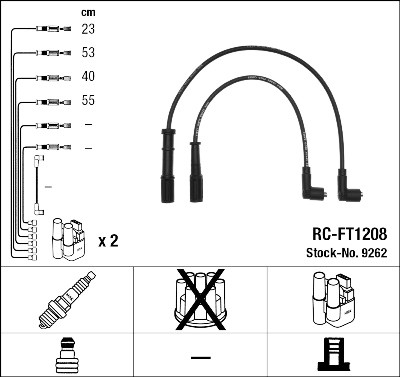 Set cavi di accensione NGK 9262
