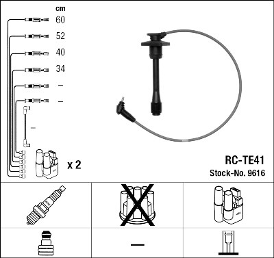 Kit cavi accensione NGK 9616