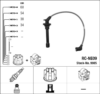 Set cavi di accensione NGK 9985