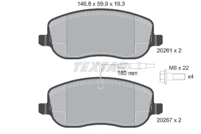 Pastiglie freno TEXTAR 20261 01